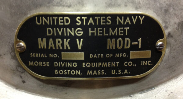 Desco US Navy Mark V Dive Helmet with Morse Plaque - Image 2