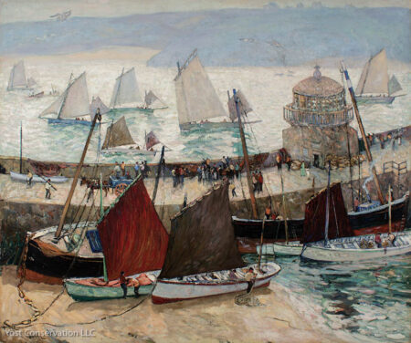 The Old Lighthouse and Fleets of St. Ives, Cornwall