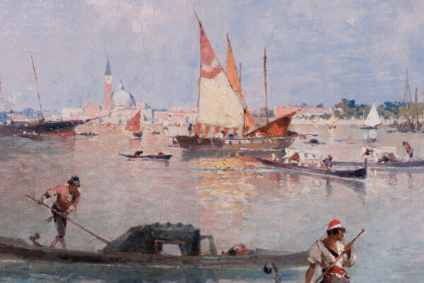 Santa Maria Della Salute with Gondoliers on the Grand Canal - Image 7