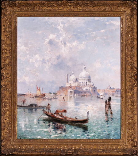 Santa Maria Della Salute with Gondoliers on the Grand Canal