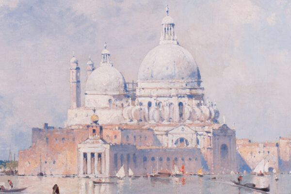 Santa Maria Della Salute with Gondoliers on the Grand Canal - Image 5