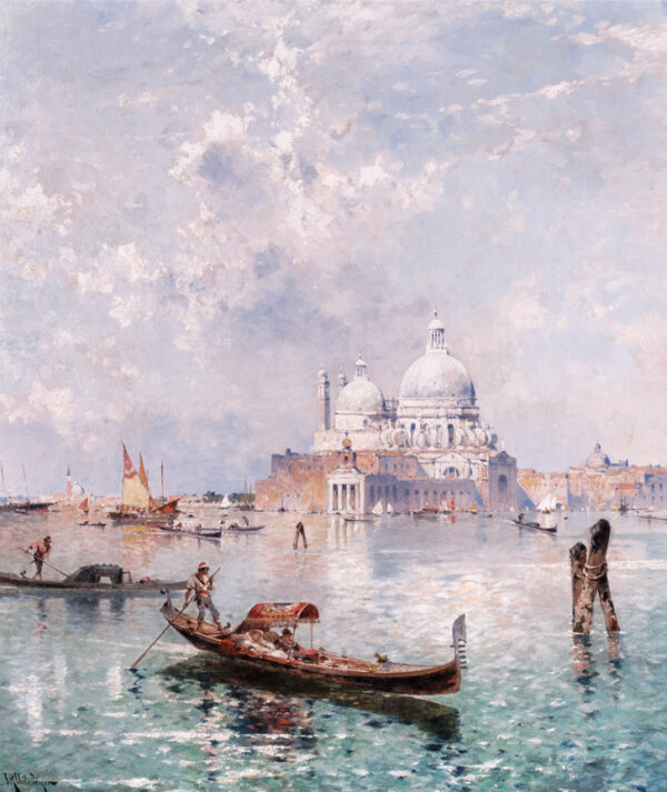 Santa Maria Della Salute with Gondoliers on the Grand Canal - Image 4