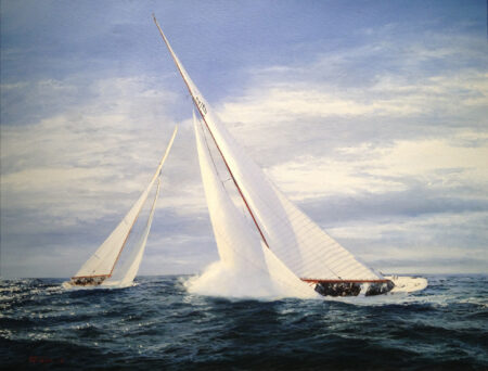 British 12-Metre Yacht SCEPTRE in a Match Race