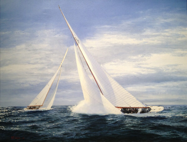 British 12-Metre Yacht SCEPTRE in a Match Race