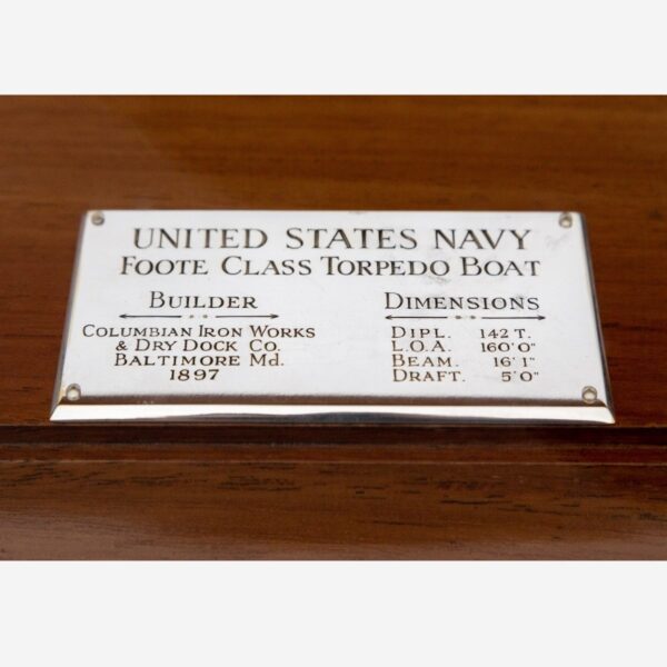 US Navy Model of a Foote Class Torpedo Boat - Image 6