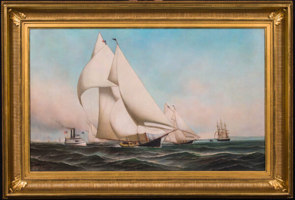 New York Yacht Club Fleet Race, 1889 PALMER Leading ATALANTA - Image 6