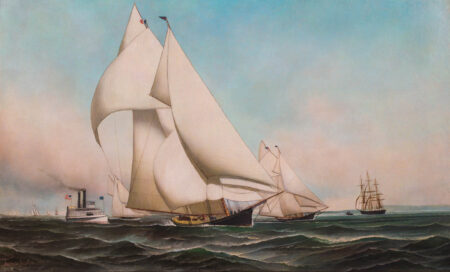 New York Yacht Club Fleet Race, 1889 PALMER Leading ATALANTA