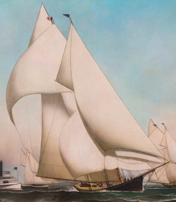 New York Yacht Club Fleet Race, 1889 PALMER Leading ATALANTA - Image 5