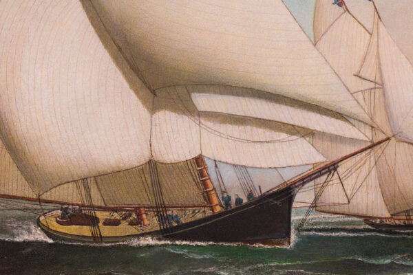 New York Yacht Club Fleet Race, 1889 PALMER Leading ATALANTA - Image 4