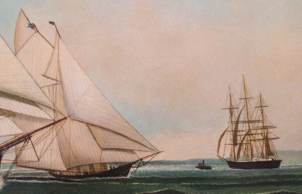 New York Yacht Club Fleet Race, 1889 PALMER Leading ATALANTA - Image 3