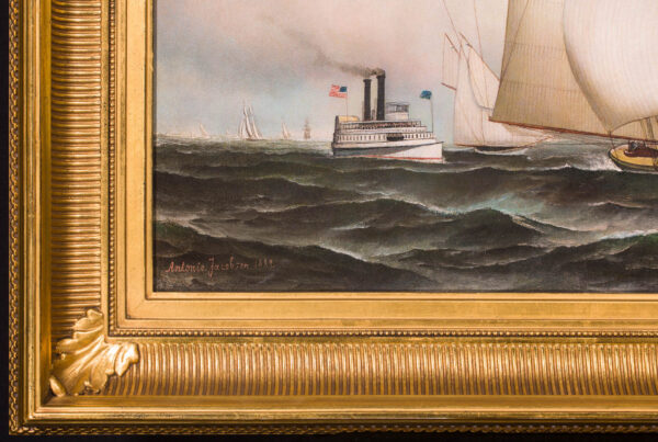 New York Yacht Club Fleet Race, 1889 PALMER Leading ATALANTA - Image 2
