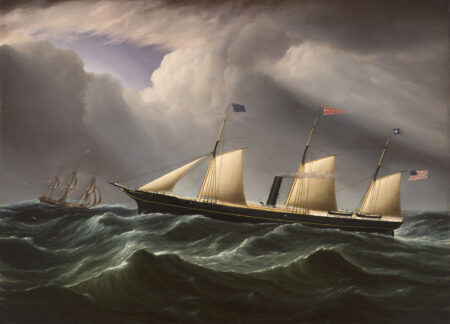 Early Screw Steamer STAR OF THE SOUTH in Heavy Seas