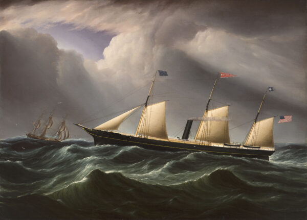Early Screw Steamer STAR OF THE SOUTH in Heavy Seas