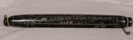 Rare Dark Brown Glass Rolling Pin