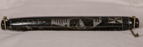 Rare Dark Brown Glass Rolling Pin - Image 8