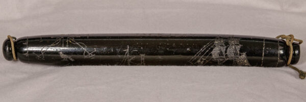 Rare Dark Brown Glass Rolling Pin - Image 6
