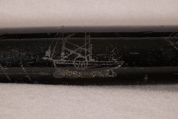 Rare Dark Brown Glass Rolling Pin - Image 5