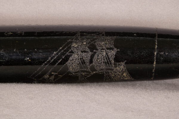 Rare Dark Brown Glass Rolling Pin - Image 2