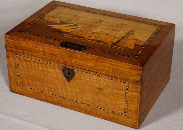 Trinity Sewing Box with Three Masted Ship - Image 8