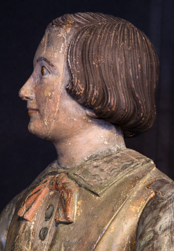 American Ship's Figurehead of a Young Boy Holding a Dove - Image 11