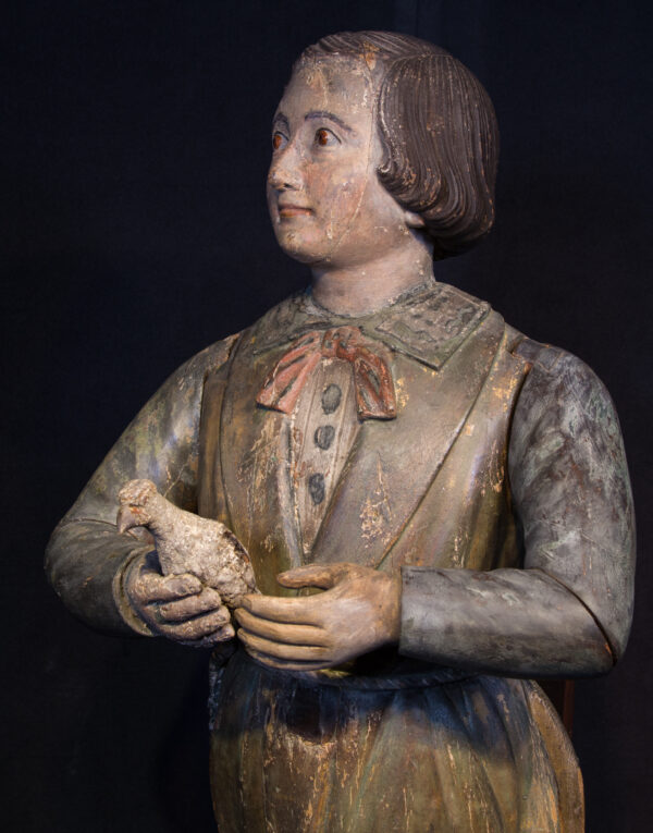 American Ship's Figurehead of a Young Boy Holding a Dove - Image 13