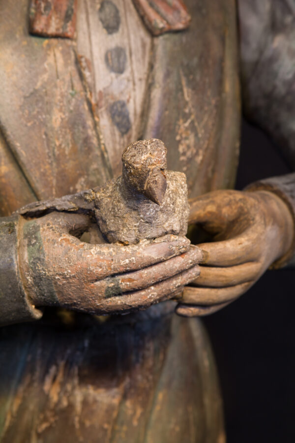American Ship's Figurehead of a Young Boy Holding a Dove - Image 15