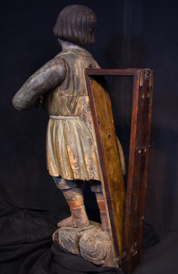 American Ship's Figurehead of a Young Boy Holding a Dove - Image 9