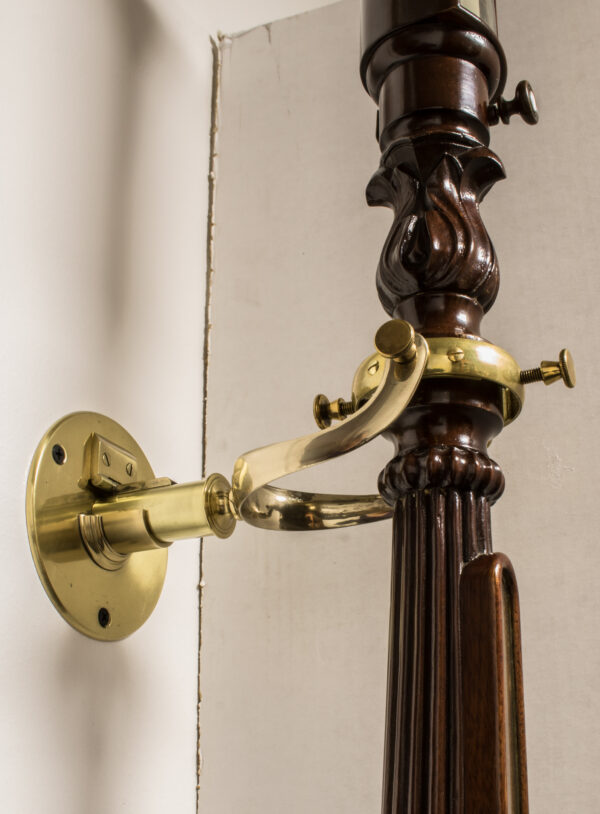 Fine Carved Mahogany and Brass Gimballed Marine Barometer - Image 3