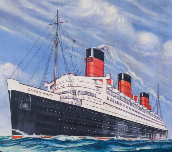 Cunard-White Star Lines R.M.S. QUEEN MARY and Moet Chandon Original Advertising Art - Image 5