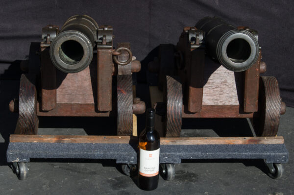Pair of Bronze Cannons on Period Naval Carriages - Image 5