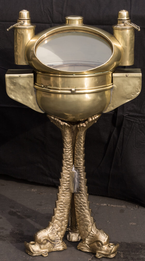 American Cast Brass Dolphin Binnacle