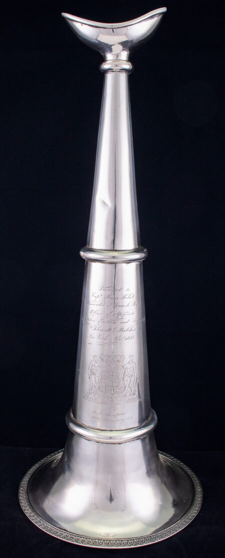 Solid Silver Presentation Land Hailer Speaking Trumpet