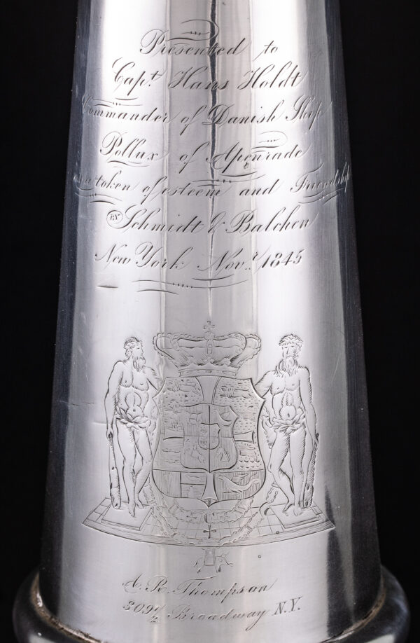 Solid Silver Presentation Land Hailer Speaking Trumpet - Image 3