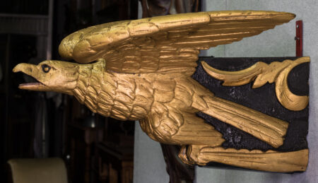 Carved Gilt Figurehead of an Eagle from Schooner FLEETWING