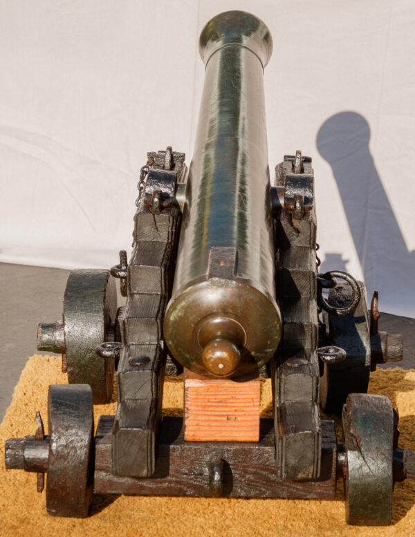 French 18th Century 1lb. Bronze Cannon on Original Carriage - Image 3