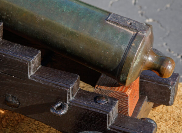 French 18th Century 1lb. Bronze Cannon on Original Carriage - Image 2