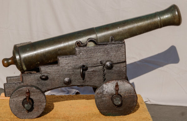 French 18th Century 1lb. Bronze Cannon on Original Carriage - Image 11