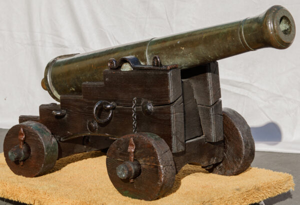 French 18th Century 1lb. Bronze Cannon on Original Carriage - Image 10