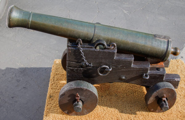 French 18th Century 1lb. Bronze Cannon on Original Carriage - Image 7