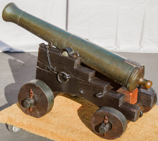French 18th Century 1lb. Bronze Cannon on Original Carriage - Image 5