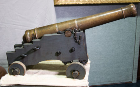 18th Century French Model 1756 Naval Cannon on Carriage