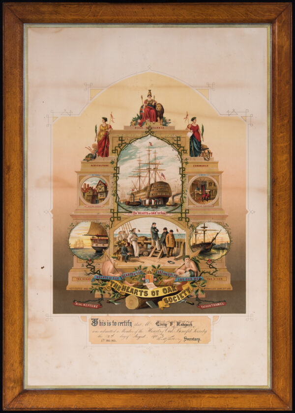 Full Color British Hearts of Oak Membership Lithograph