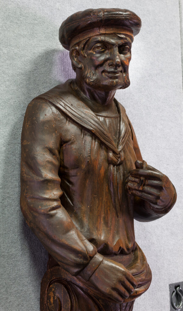 Rare Pair of Large Carved Marine Figures, Circa 1870 - Image 5