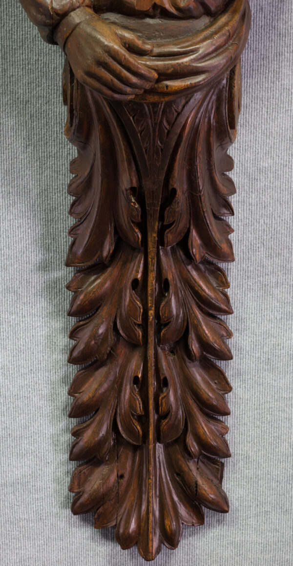 Rare Pair of Large Carved Marine Figures, Circa 1870 - Image 3