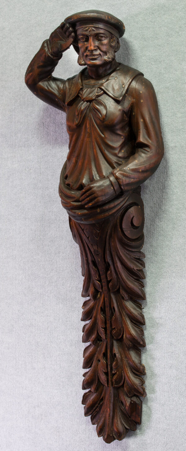 Rare Pair of Large Carved Marine Figures, Circa 1870 - Image 14