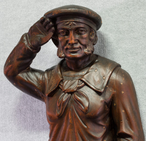 Rare Pair of Large Carved Marine Figures, Circa 1870 - Image 13