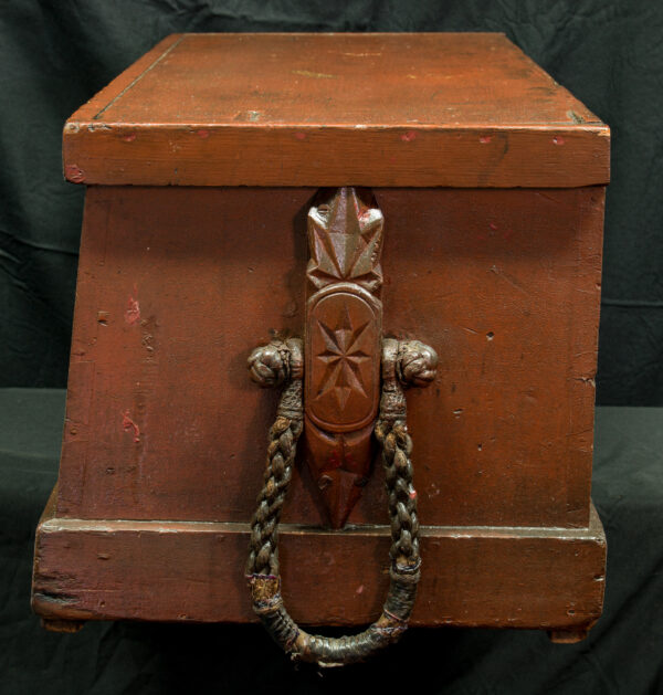 American Painted Pine Sea Chest - Image 8