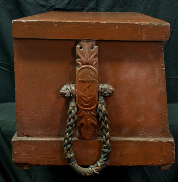 American Painted Pine Sea Chest - Image 6