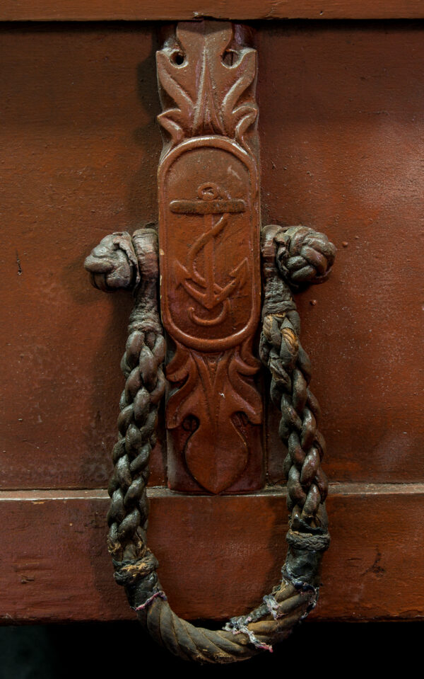 American Painted Pine Sea Chest - Image 5