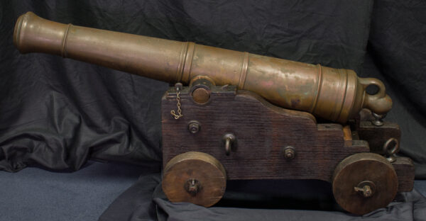 18th Century Bronze British Naval Cannon on Original Carriage - Image 6